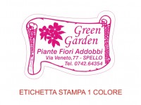 Etichette adesive per fioristi, fiorai e vivaisti (mm 45X33)  (cod.15G)